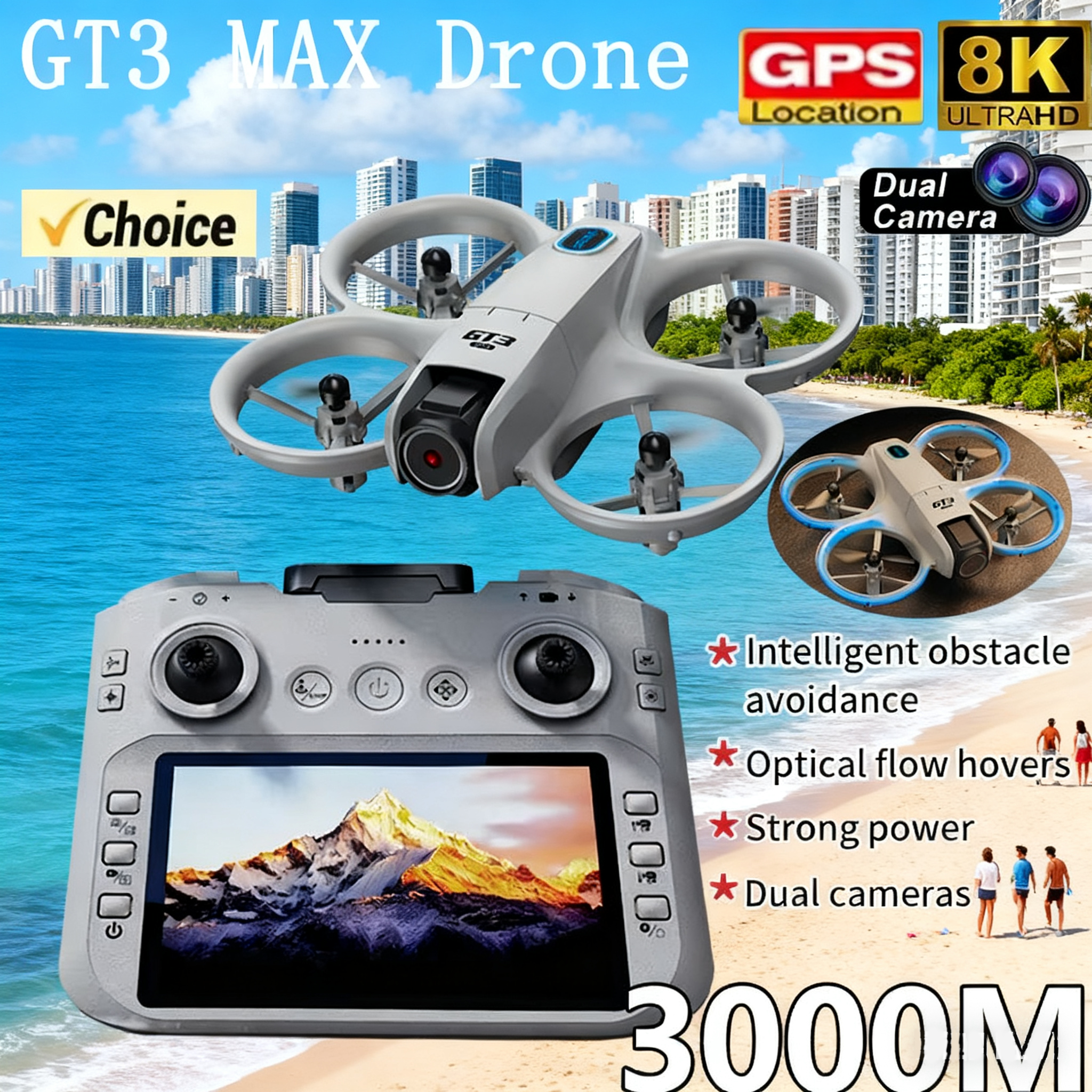 Kids Outdoor Exercise Equipment - NEW GT3 Drone with HD Dual