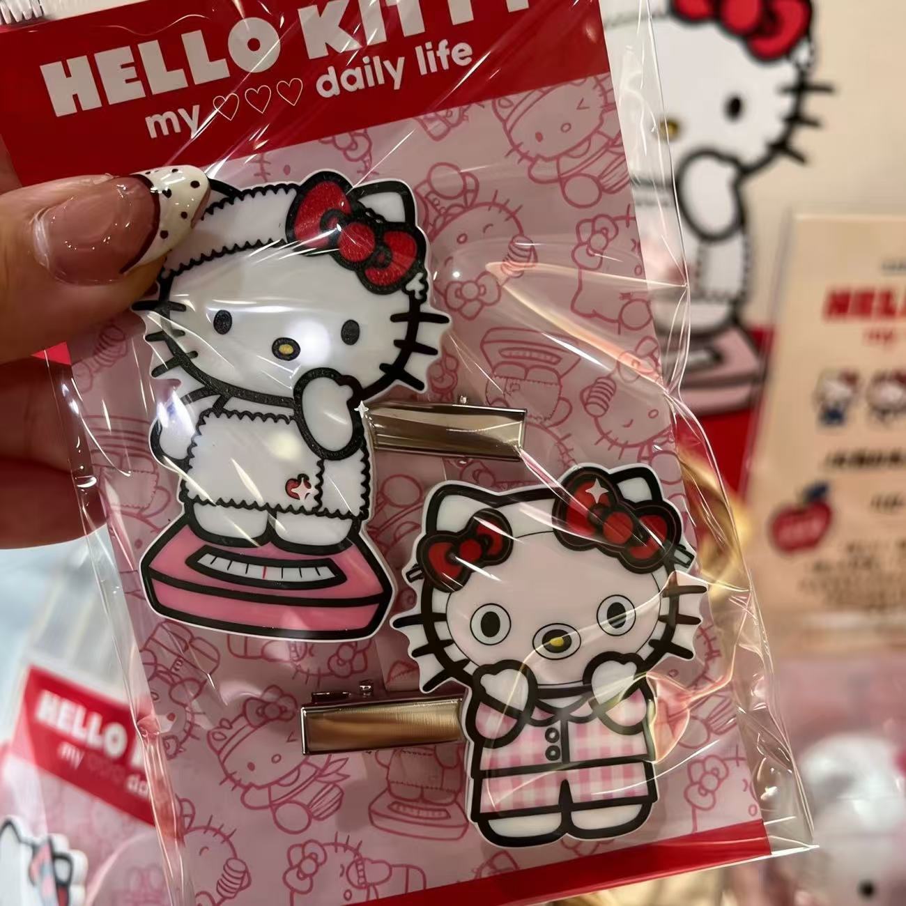 2Pcs Hello Kitty Acrylic Hair  - Kids Outdoor Activity Set ulasan dan harga