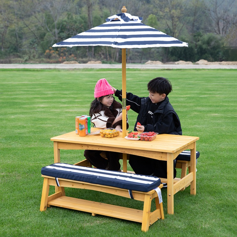 Manufactory Kids Outdoor Loung - Kids Outdoor Bench With Umbrella ulasan dan harga