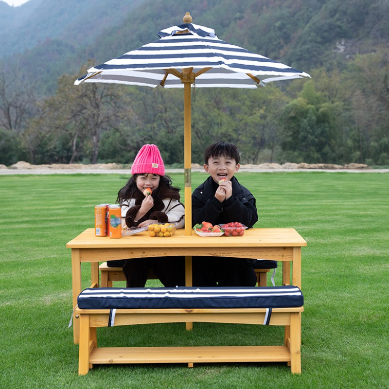 Manufactory Kids Outdoor Loung - Kids Outdoor Bench With Umbrella ulasan dan harga