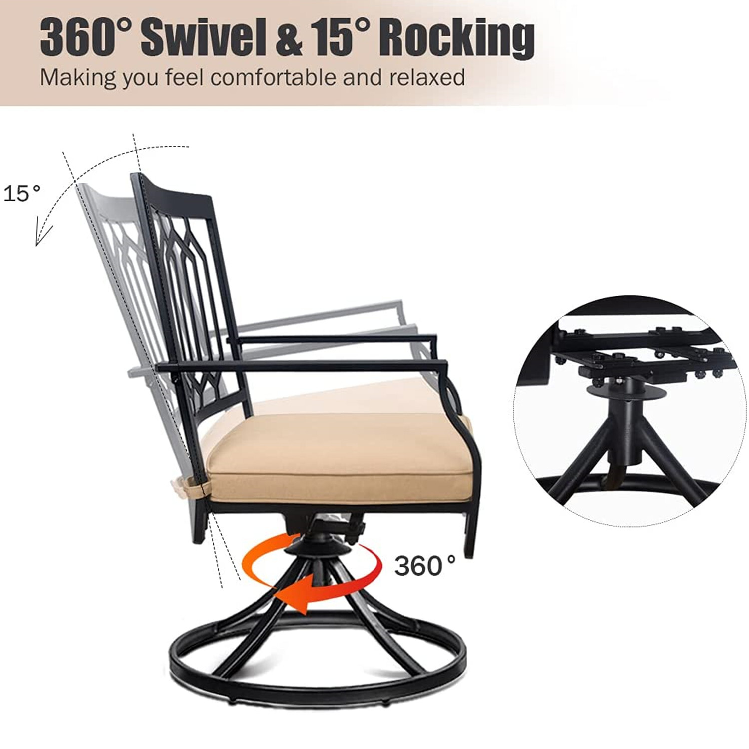 Patio Chair Set of 4 Swivel Di - Kids Outdoor Dining Set ulasan dan harga