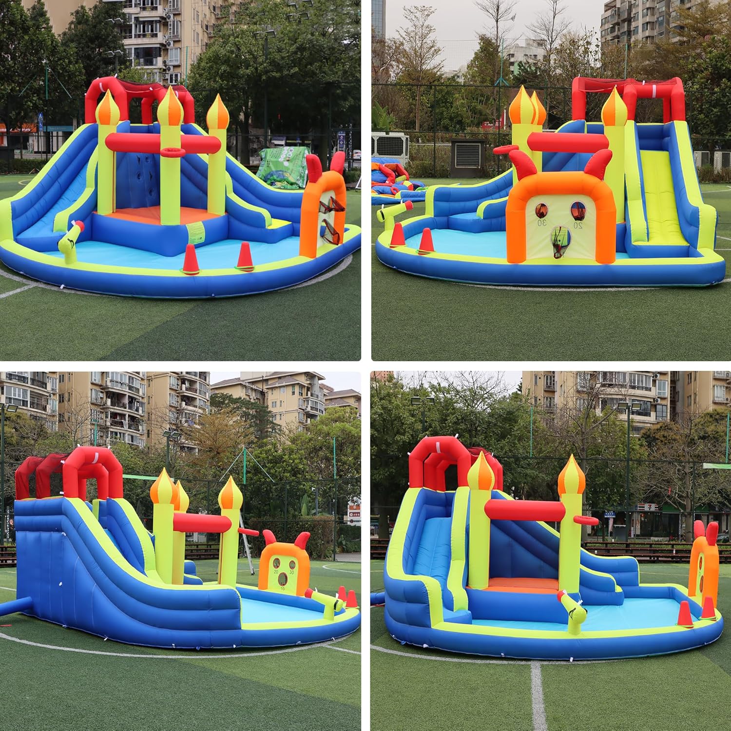 Kids Jumping Castle with Two L - Kids Outdoor Water Slide ulasan dan harga