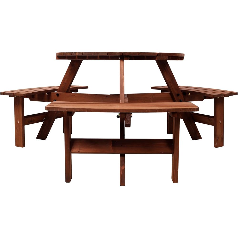 Kids Picnic Table with 3 Bench - Kids Outdoor Bench With Umbrella ulasan dan harga