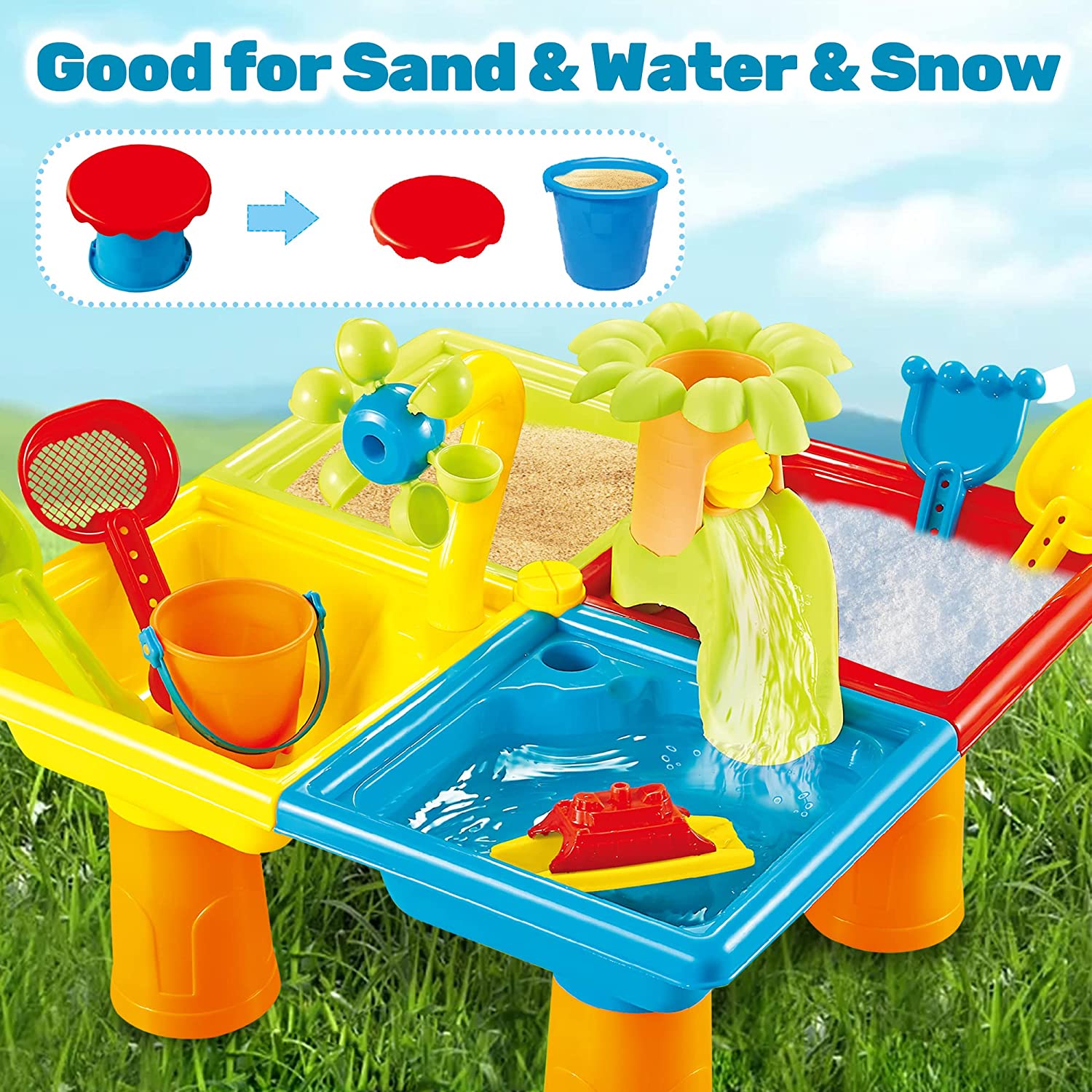 Beach Table Sand Play Toys Chi - Kids Outdoor Water Play Table ulasan dan harga