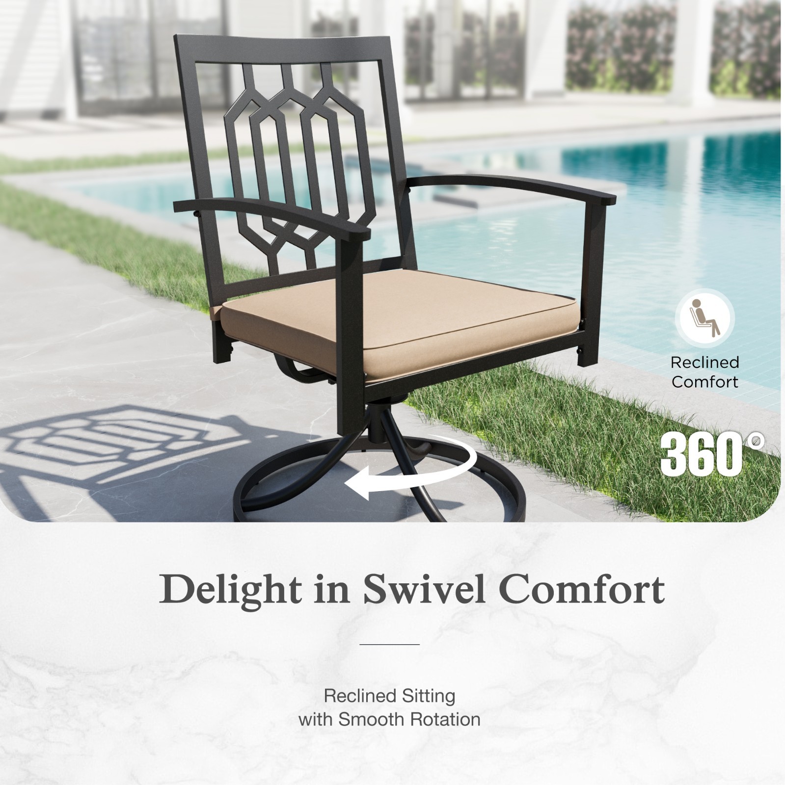 Swivel Outdoor Chairs Set of 2 - Kids Outdoor Dining Set ulasan dan harga
