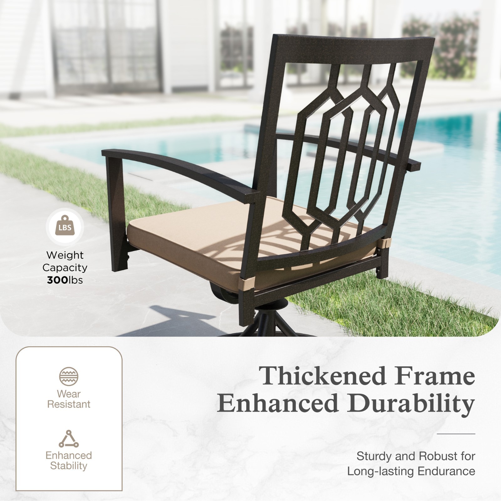 Swivel Outdoor Chairs Set of 2 - Kids Outdoor Dining Set ulasan dan harga