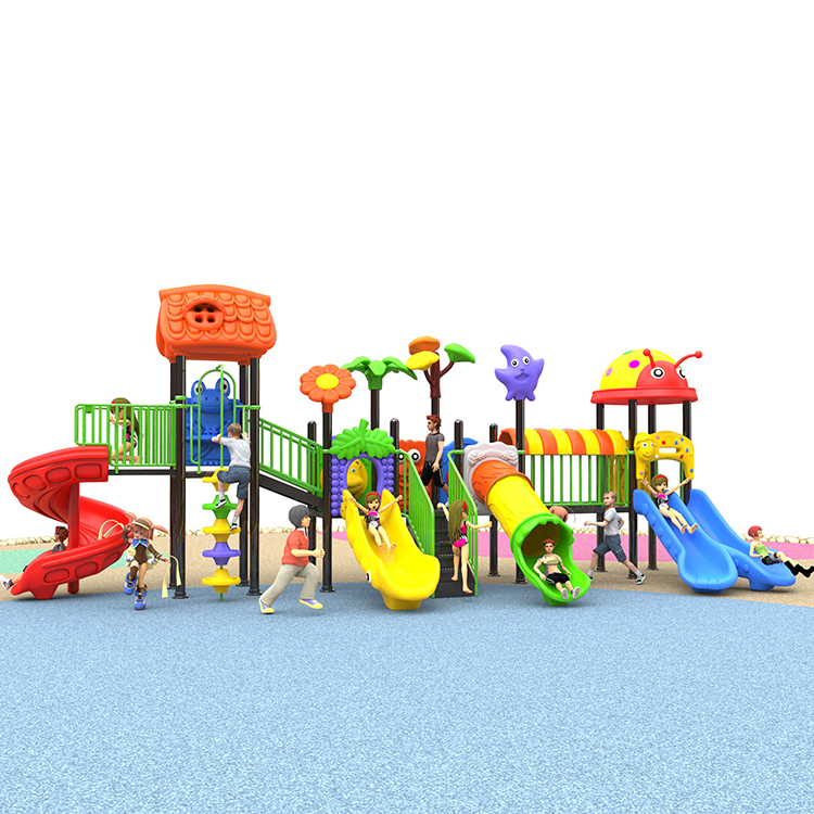Outdoor Colorful Plastic Slide - Kids Outdoor Adventure Park ulasan dan harga
