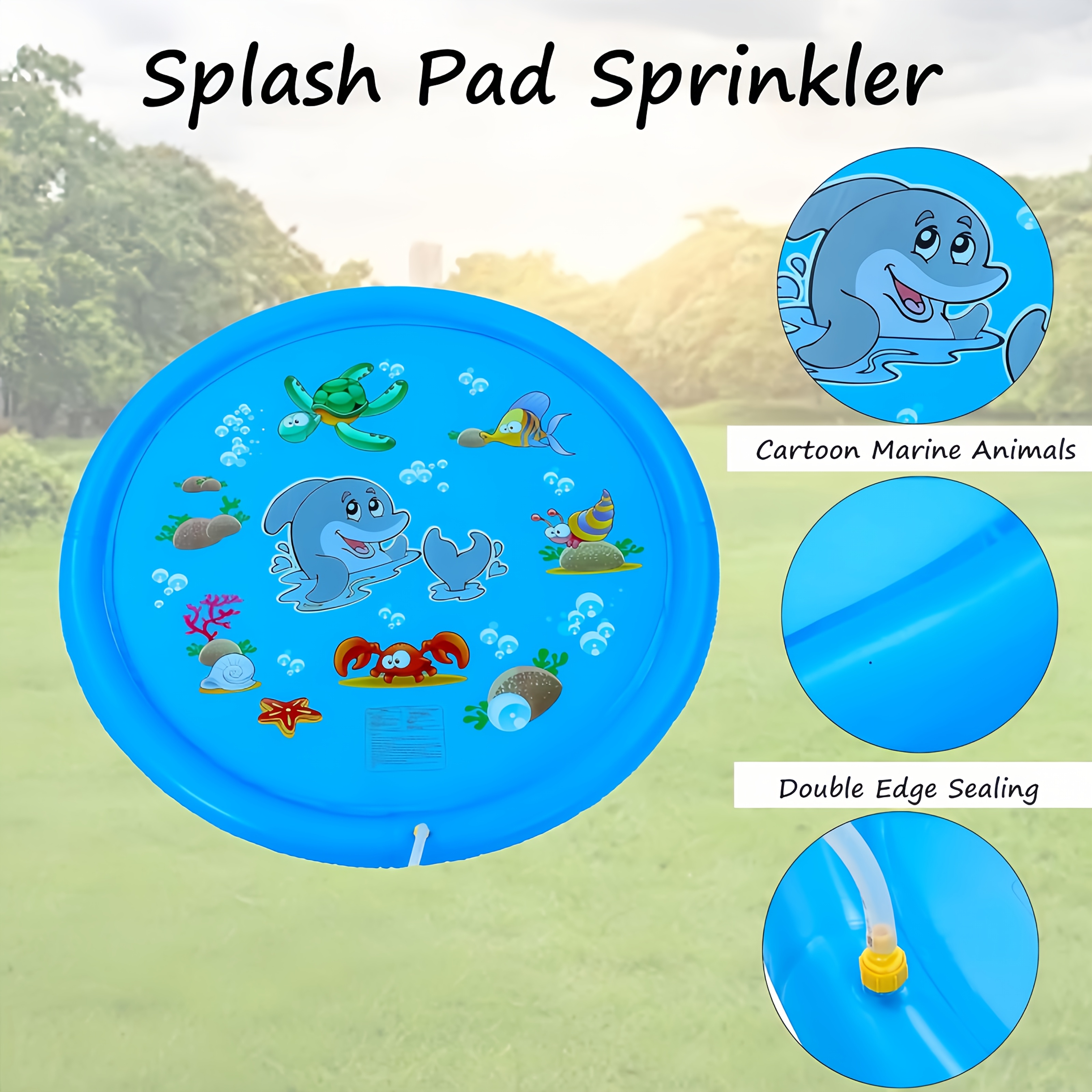 PVC Inflatable Splash Pad Spri - Kids Outdoor Water Play Table ulasan dan harga