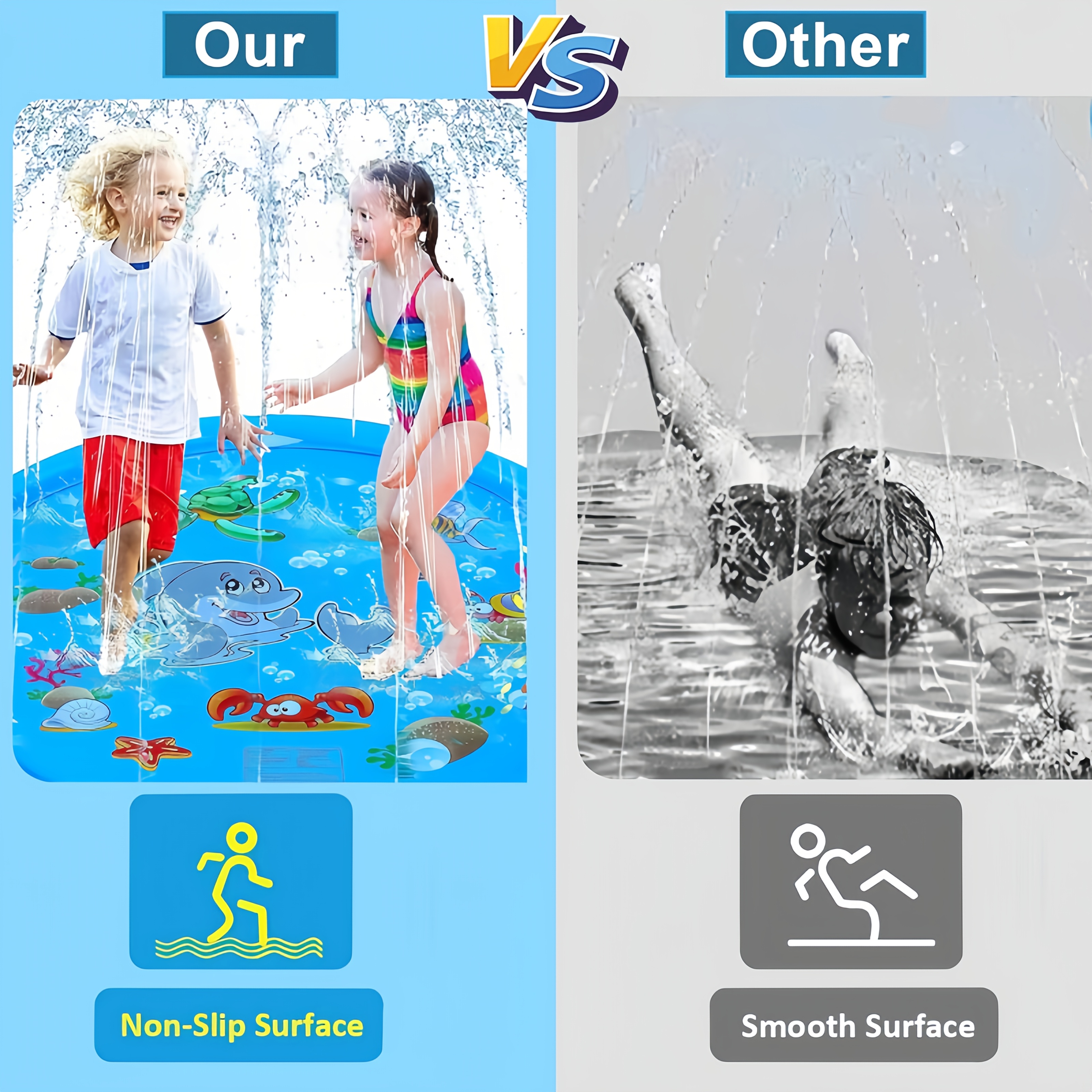 PVC Inflatable Splash Pad Spri - Kids Outdoor Water Play Table ulasan dan harga