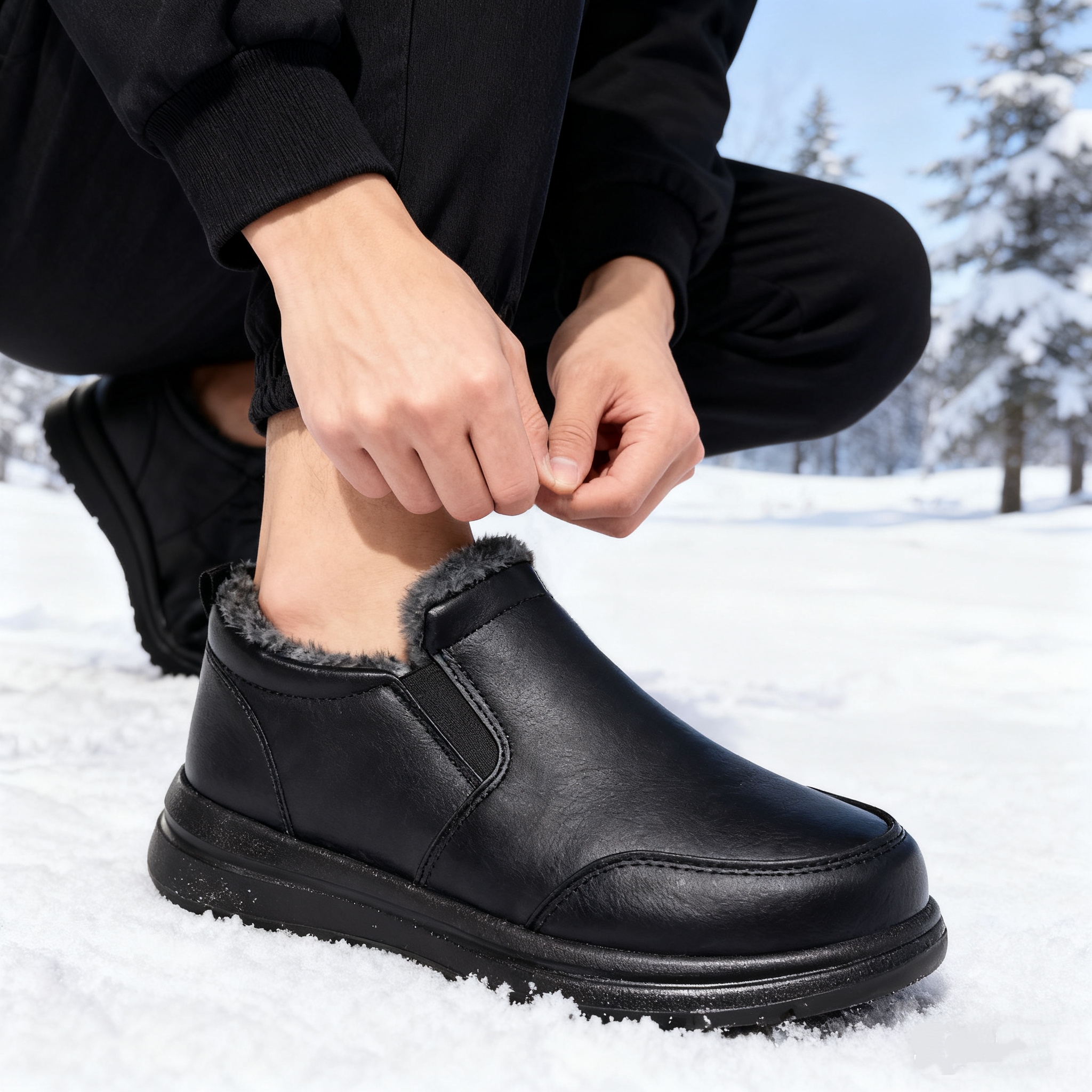 Men's Faux Fur Lined Winter An - Kids Outdoor Shoes ulasan dan harga