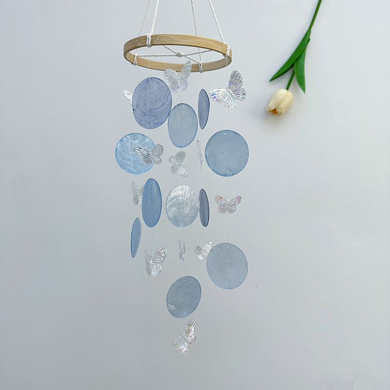 Butterfly Seashell Wind Chimes - Kids Outdoor Fairy Garden ulasan dan harga