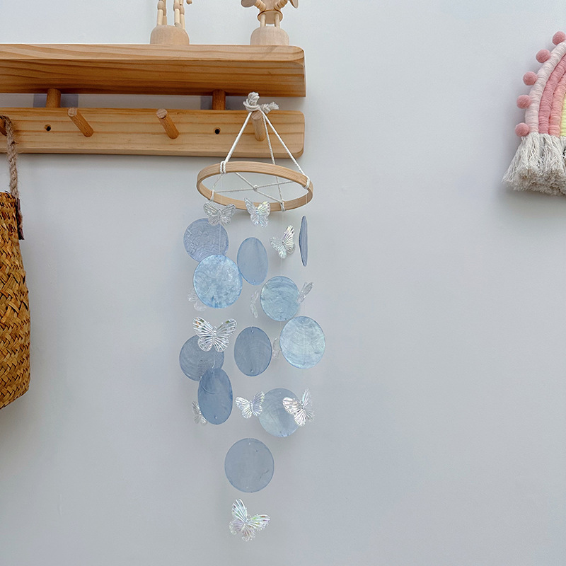 Butterfly Seashell Wind Chimes - Kids Outdoor Fairy Garden ulasan dan harga