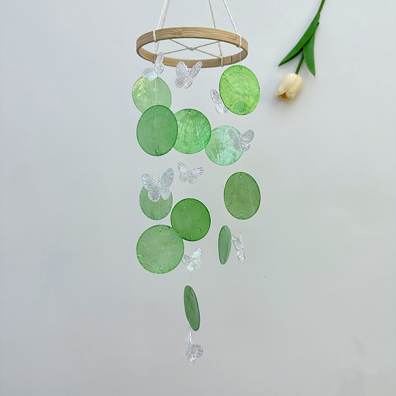 Butterfly Seashell Wind Chimes - Kids Outdoor Fairy Garden ulasan dan harga