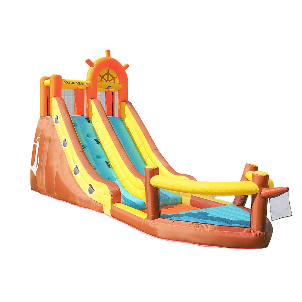 Doctor Dolphin Pirate Ship Out - Kids Outdoor Water Slide ulasan dan harga
