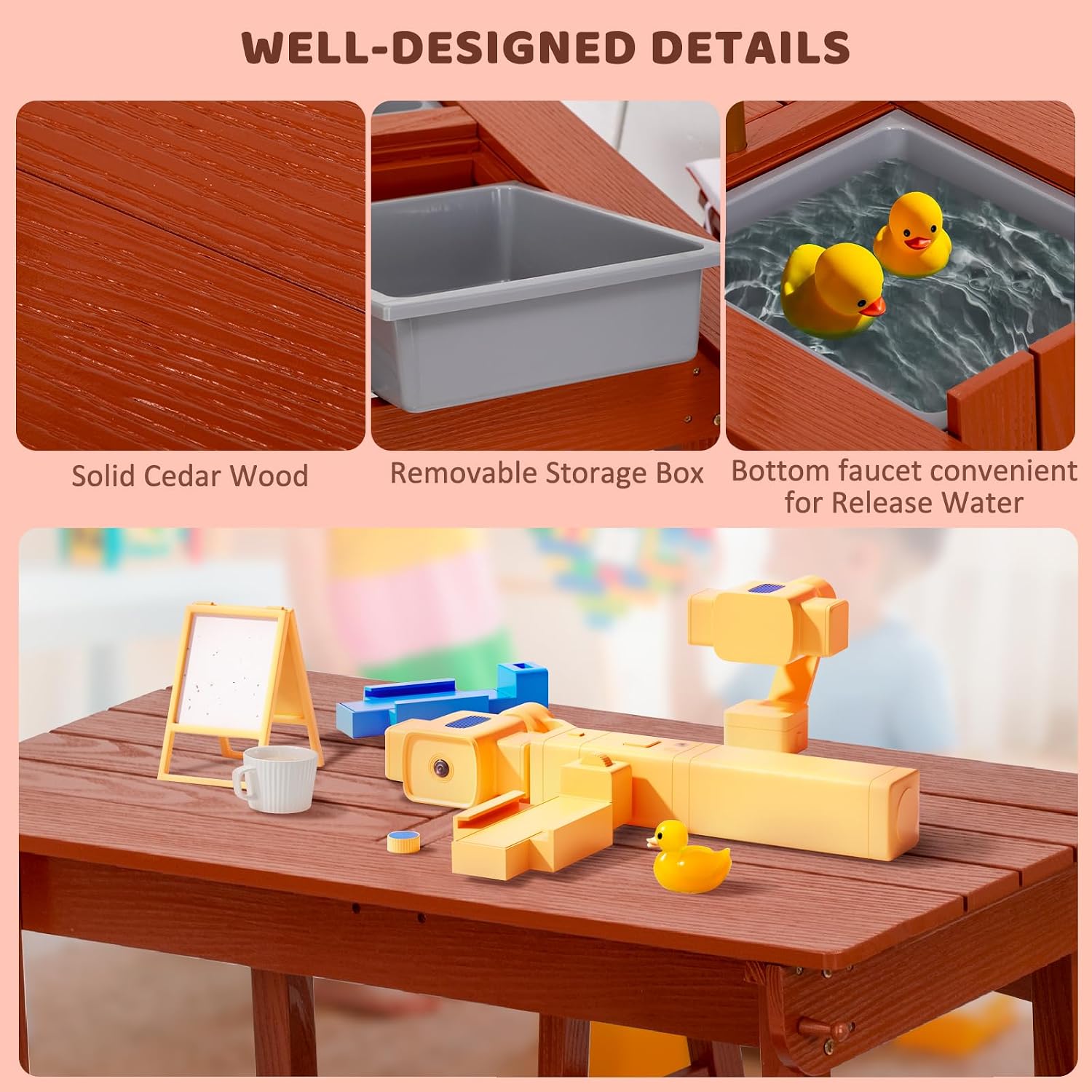 Kids Picnic Table with Umbrell - Kids Outdoor Bench With Umbrella ulasan dan harga