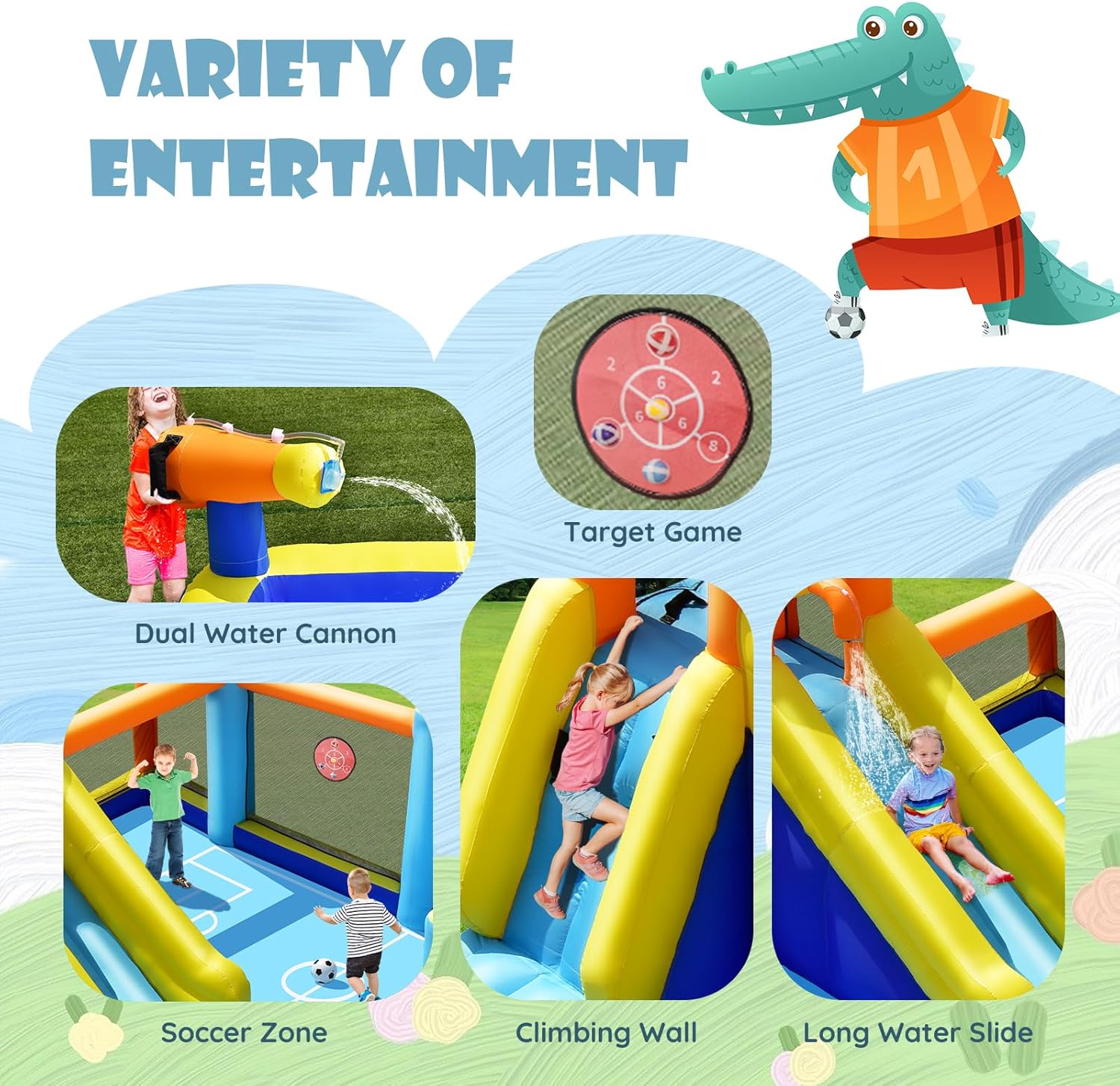 Giant Inflatable Water Slide B - Kids Outdoor Water Slide ulasan dan harga