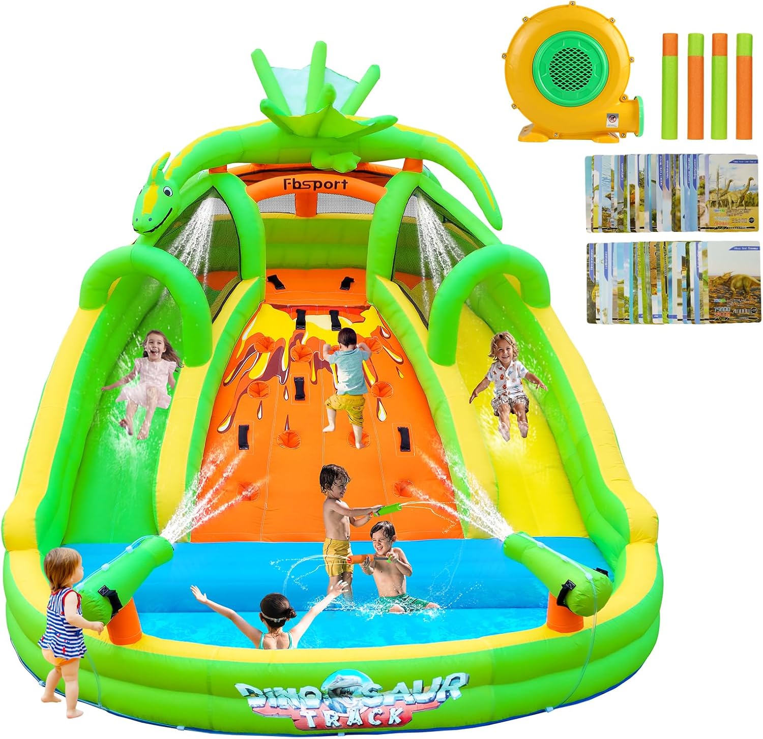Kids Inflatable Bounce House w - Kids Outdoor Water Slide ulasan dan harga