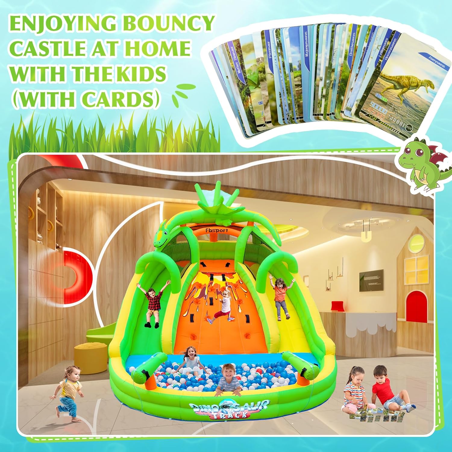 Kids Inflatable Bounce House w - Kids Outdoor Water Slide ulasan dan harga