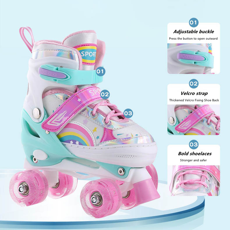 Kids Double Row Roller Skates  - Kids Outdoor Quad ulasan dan harga