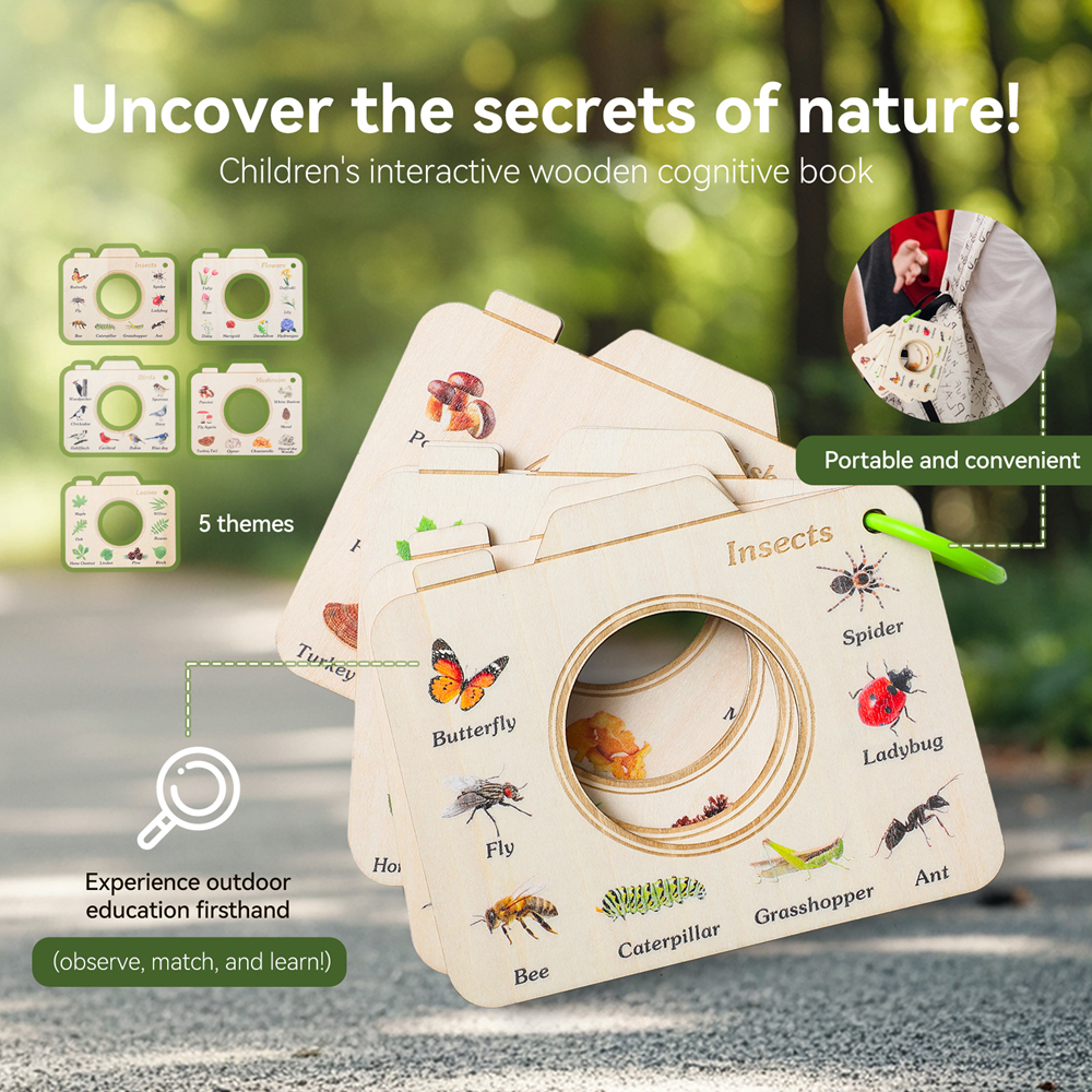Wooden Camera Shape Nature Cog - Kids Outdoor Activity Set ulasan dan harga