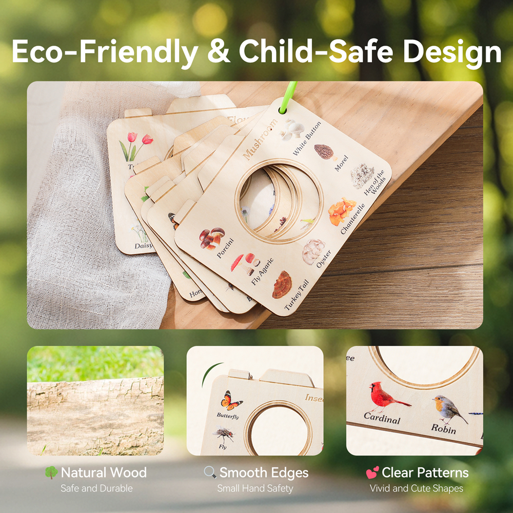 Wooden Camera Shape Nature Cog - Kids Outdoor Activity Set ulasan dan harga