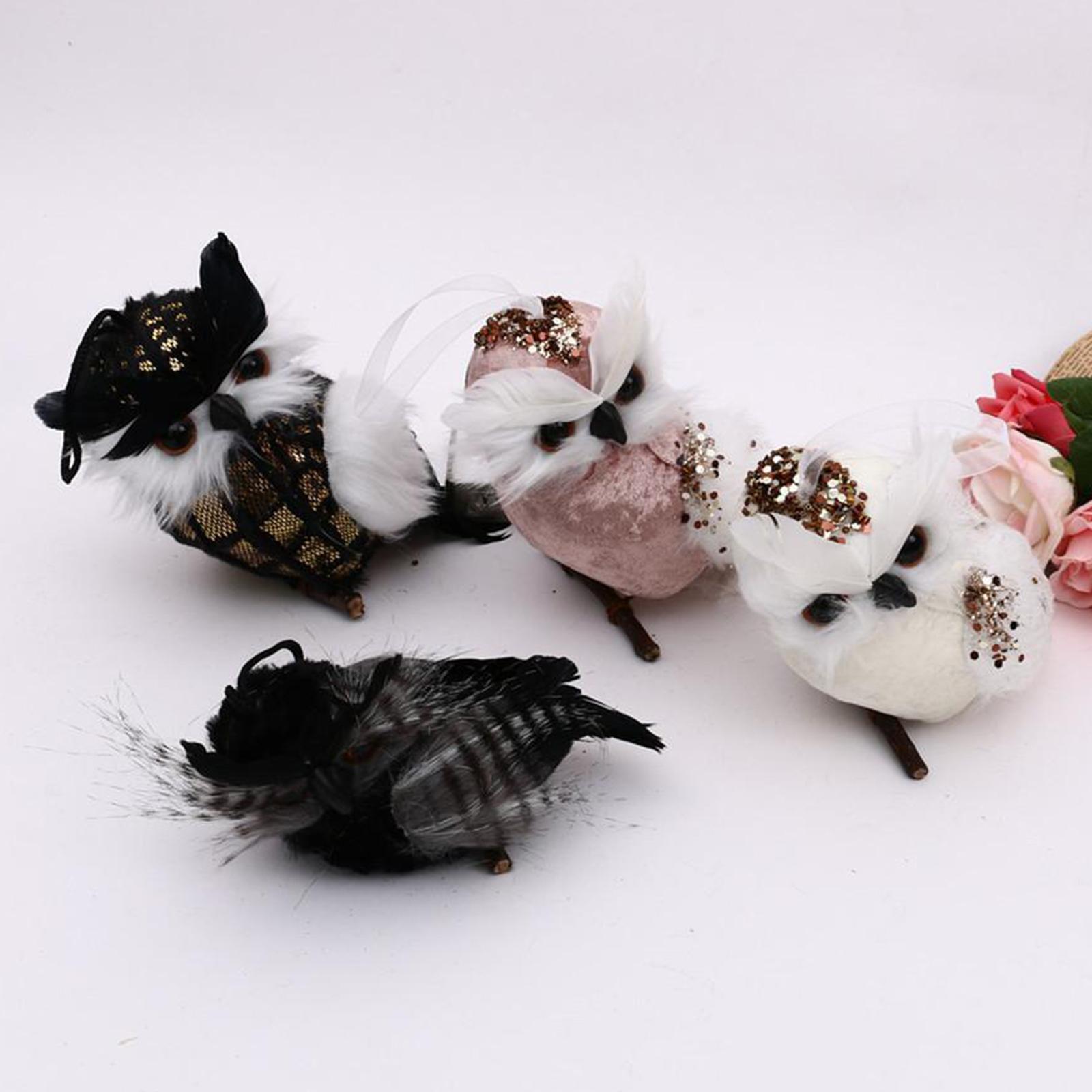 Feathered Owl Sculpture Model  - Kids Outdoor Fairy Garden ulasan dan harga