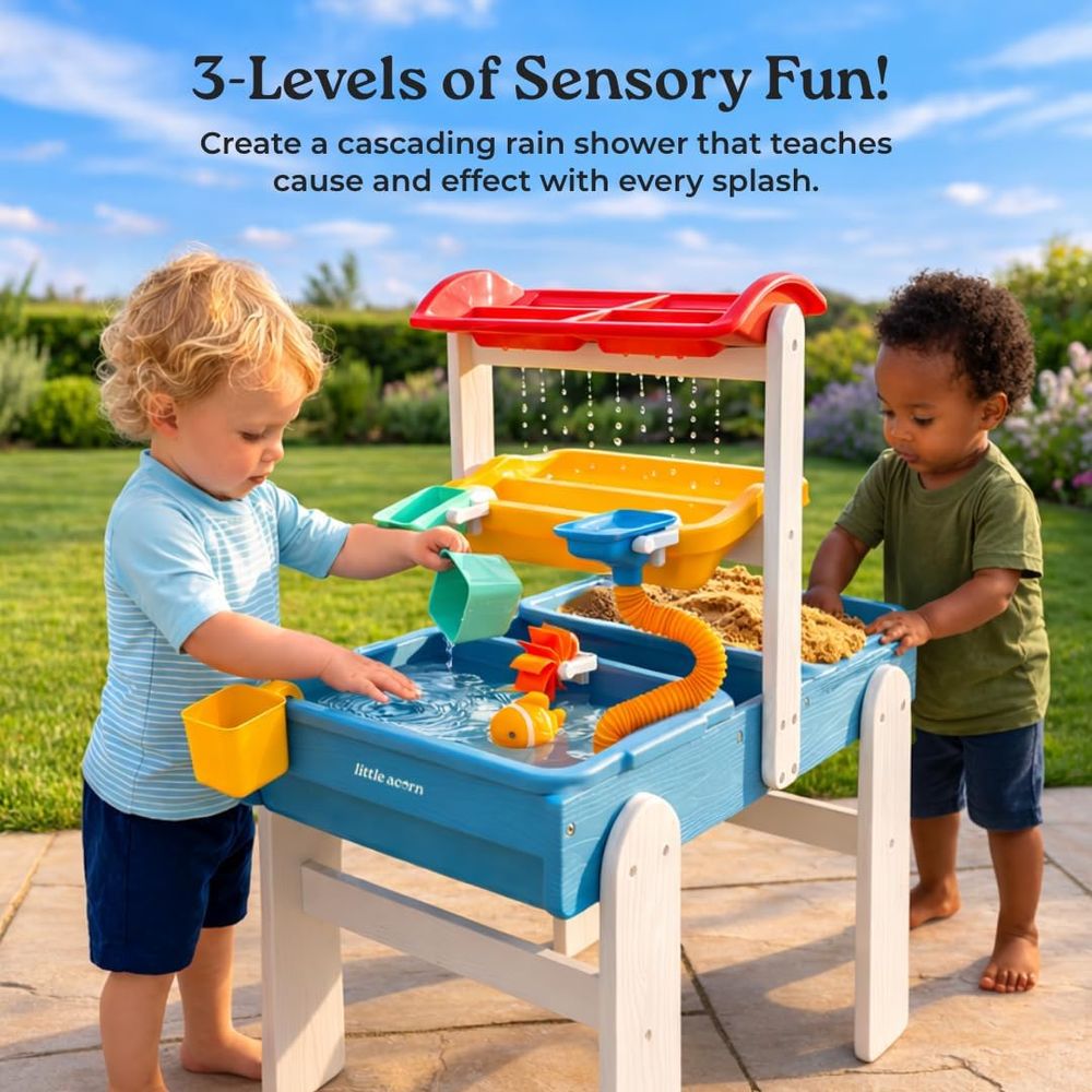 Little Acorn, Water Table or T - Kids Outdoor Water Play Table ulasan dan harga