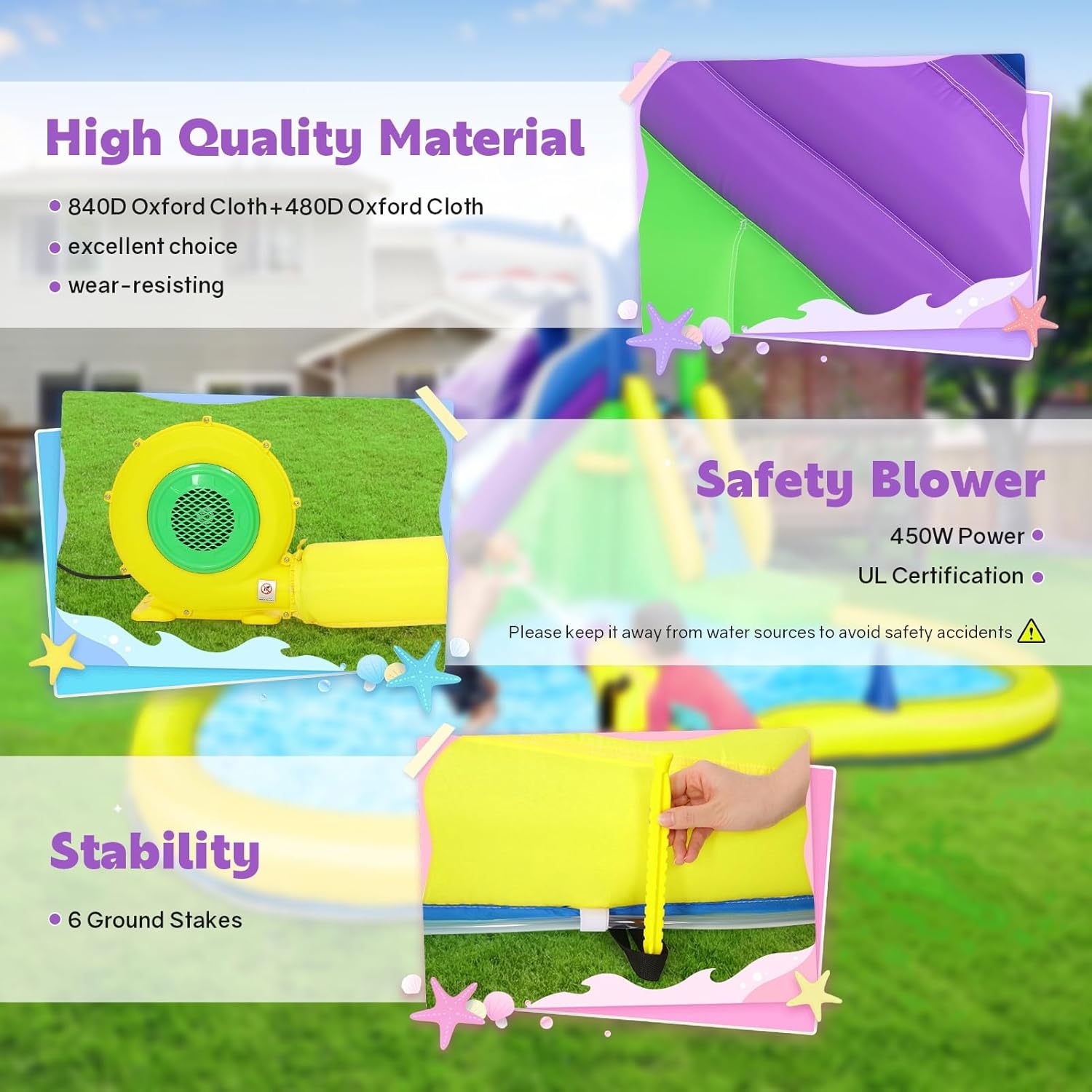 13x14FT Inflatable Bounce Hous - Kids Outdoor Water Play ulasan dan harga