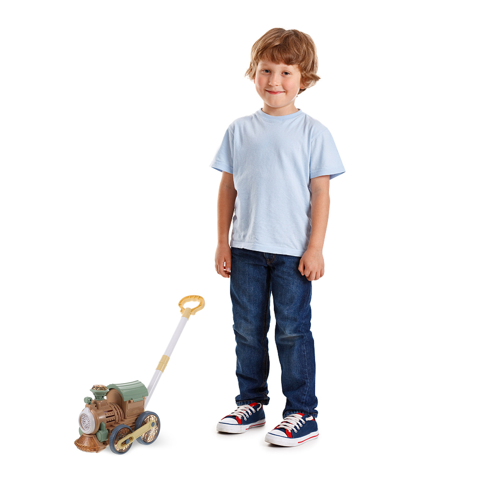 Automatic 8 Hole Bubble Train  - Kids Outdoor Lawn Mower ulasan dan harga