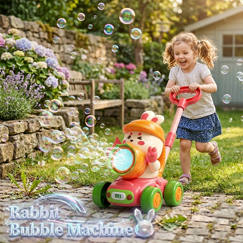 Turnip Rabbit Bubble Lawn Mowe - Kids Outdoor Lawn Mower ulasan dan harga