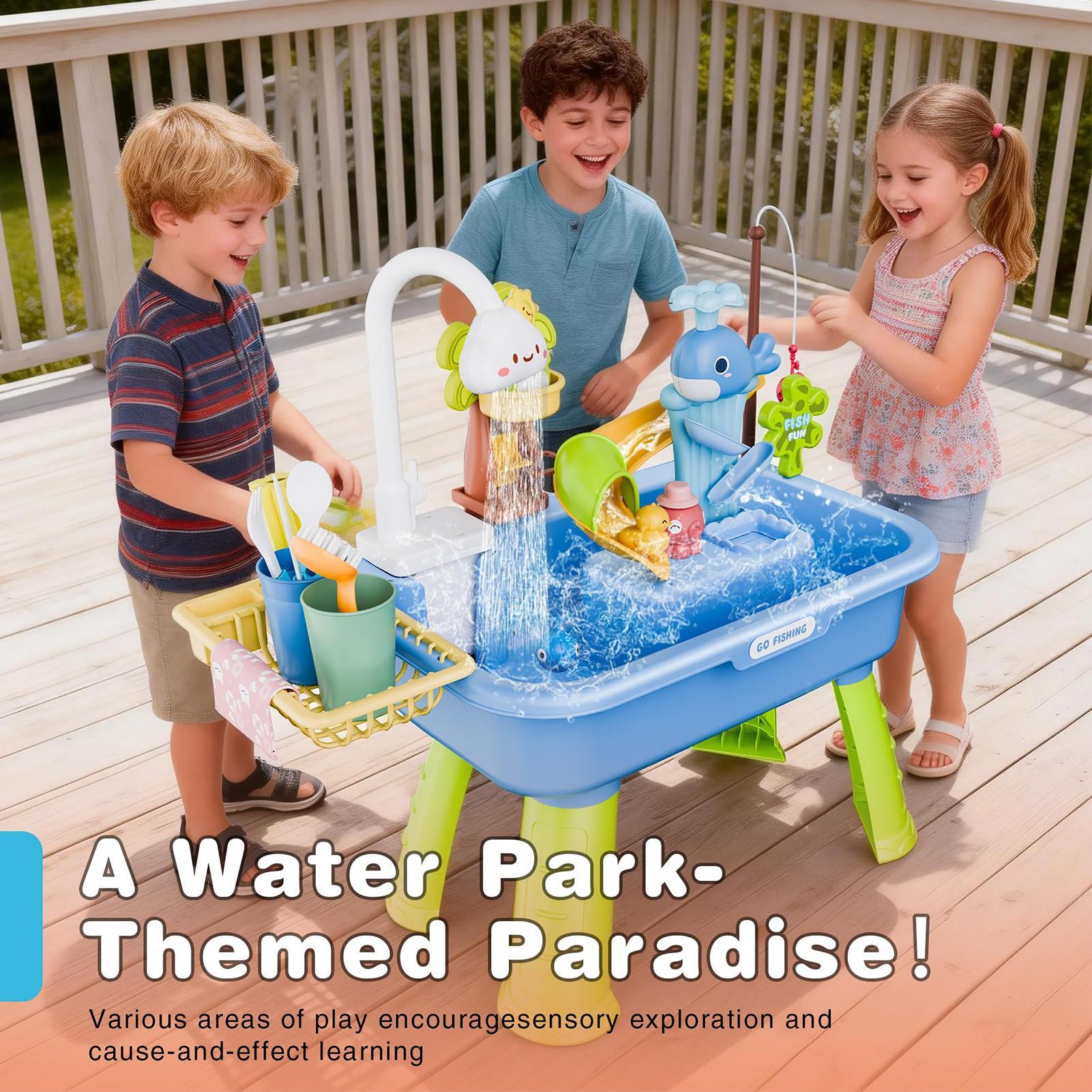 Children's Outdoor Beach Toy T - Kids Outdoor Water Play Table ulasan dan harga