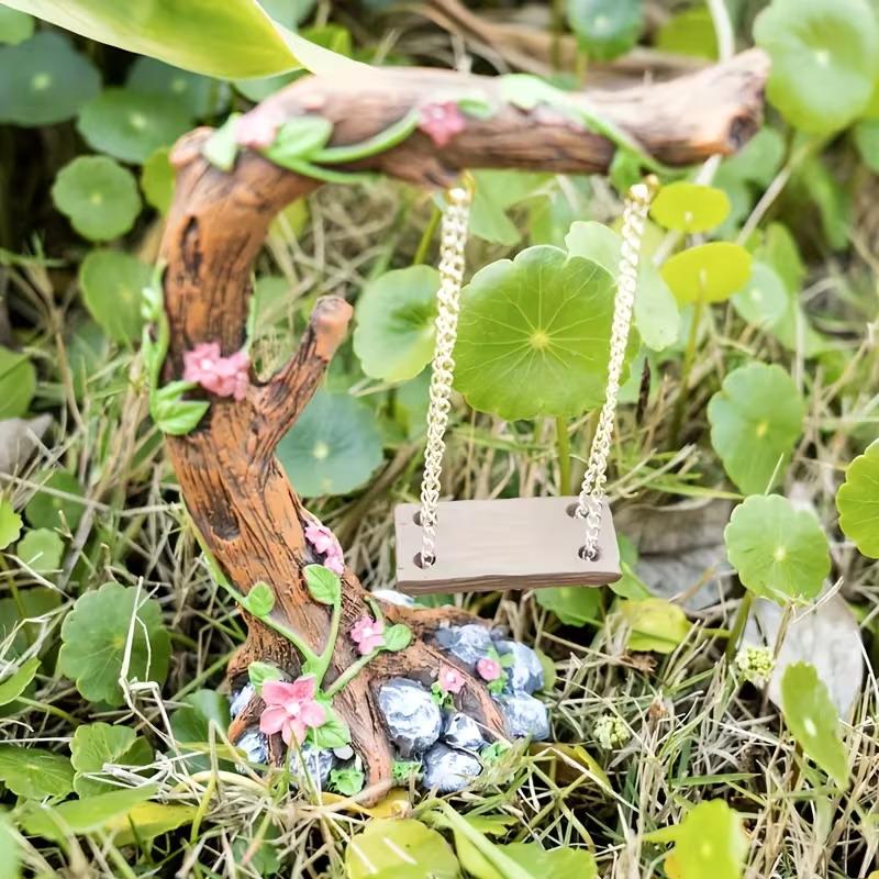 Miniature Fairy Garden Swing S - Kids Outdoor Fairy Garden ulasan dan harga