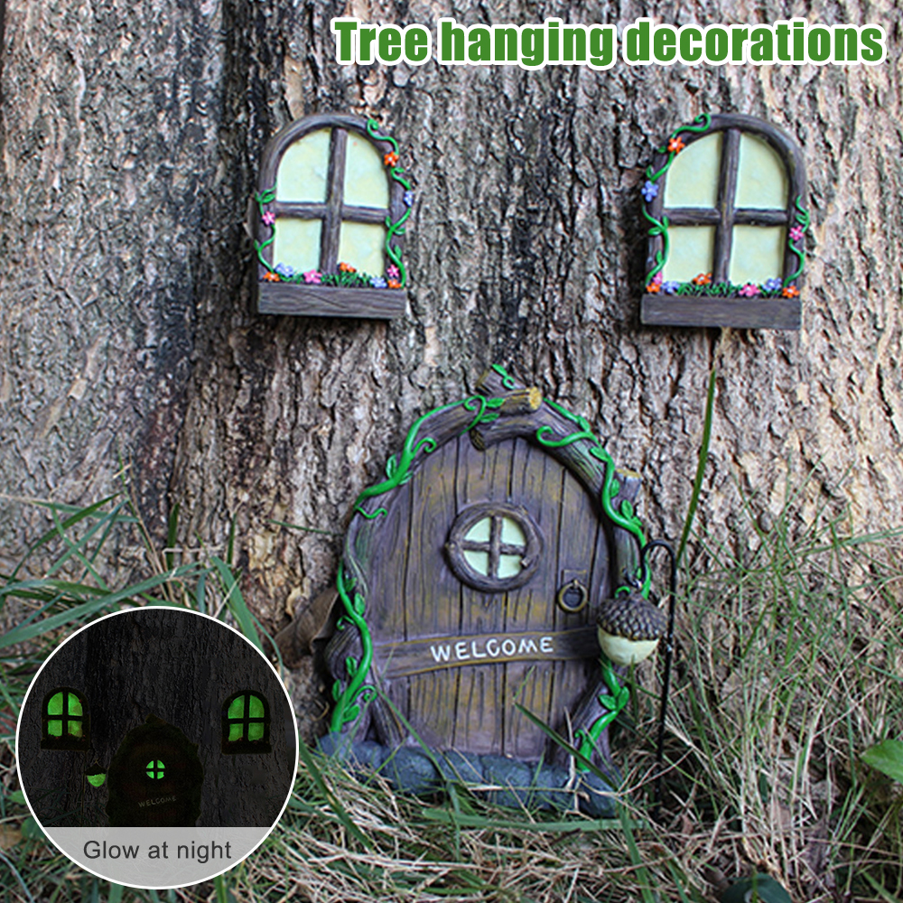 Fairy Door and Windows for Tre - Kids Outdoor Fairy Garden ulasan dan harga