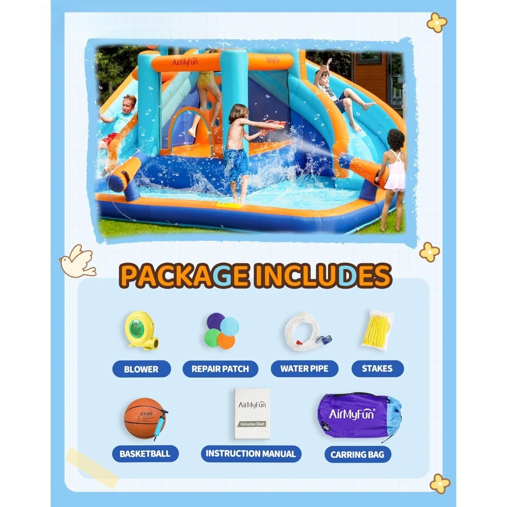 Large Water Slide Bounce House - Kids Outdoor Water Play ulasan dan harga