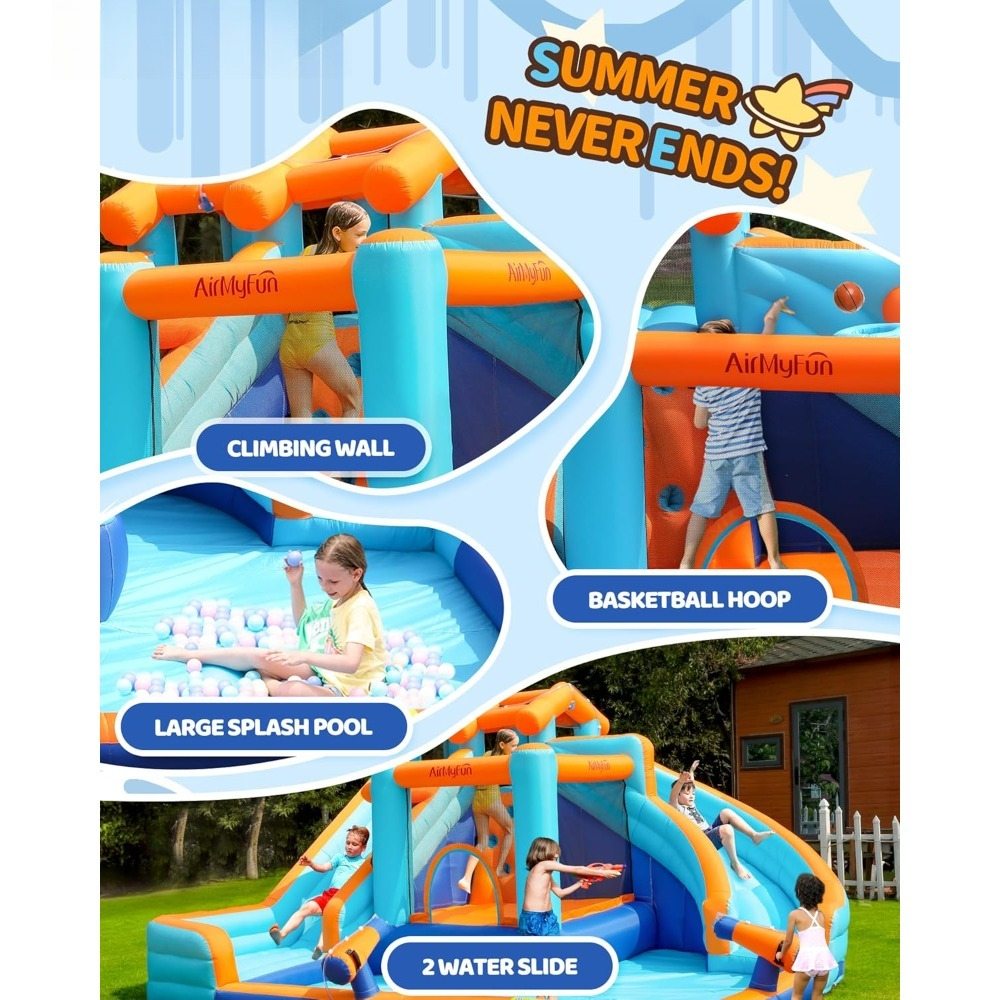 Large Water Slide Bounce House - Kids Outdoor Water Play ulasan dan harga